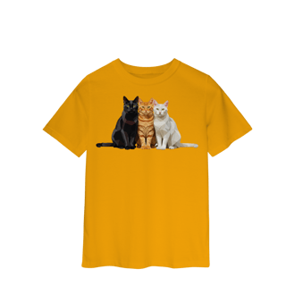 Nome do produto Camiseta Infantil Gato Colors