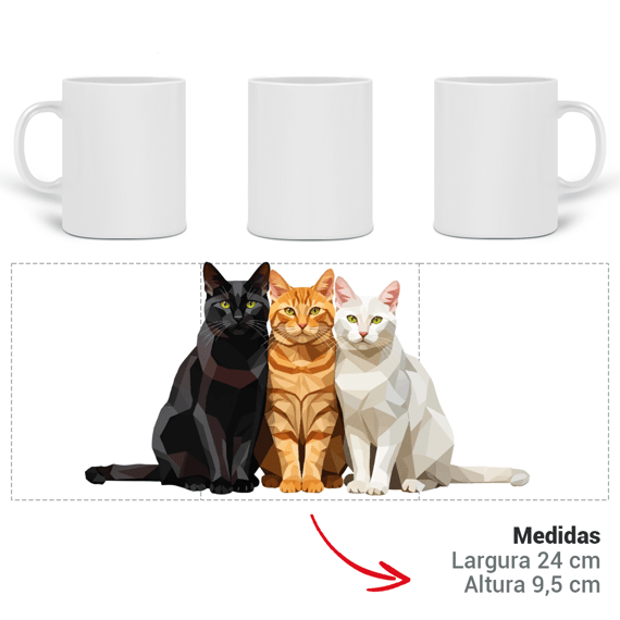 Caneca Gato Colors