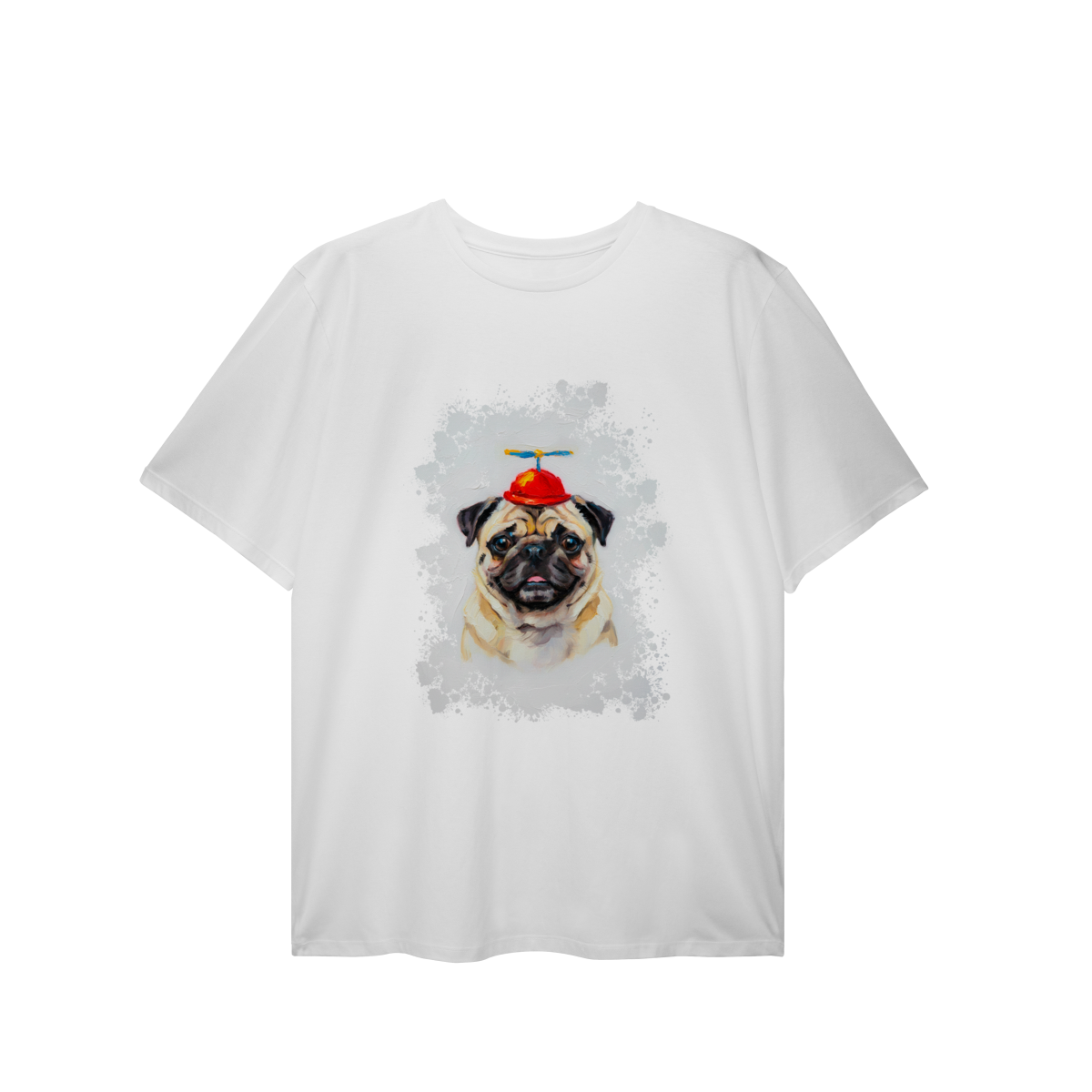 Nome do produto: Camiseta Plus Size Pug Helicóptero