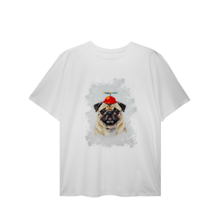 Camiseta Plus Size Pug Helicóptero