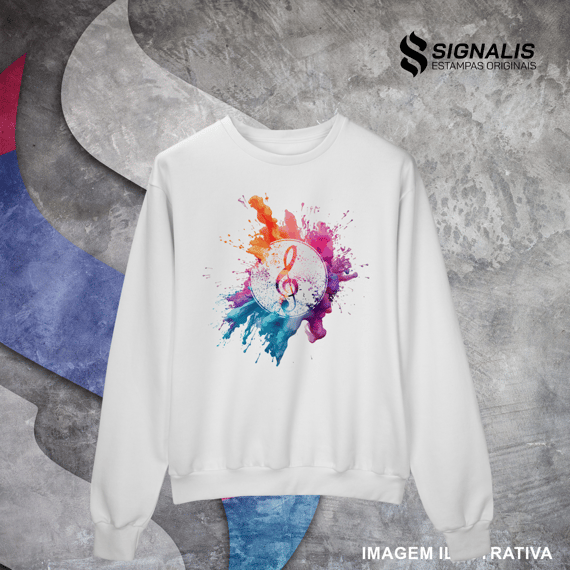 Moletom Clave de Sol Splash