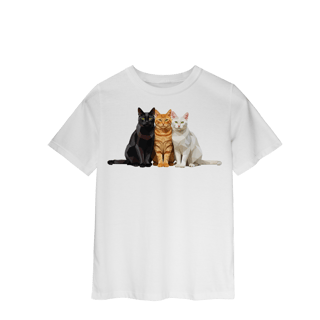 Nome do produto Camiseta Infantil Gato Colors