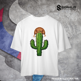 Nome do produto Camiseta Oversized Cacto de Chapéu
