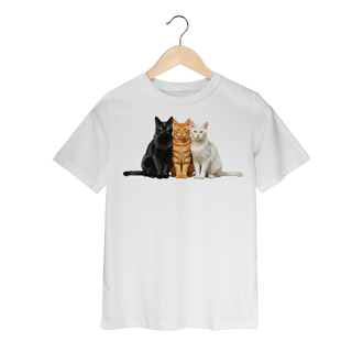 Nome do produto Camiseta Infantil Gato Colors