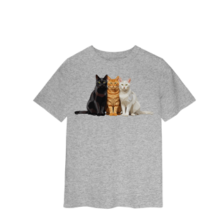 Nome do produto Camiseta Infantil Gato Colors