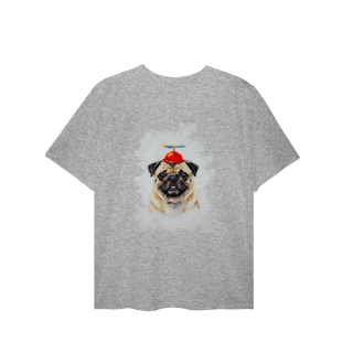 Nome do produto Camiseta Plus Size Pug Helicóptero