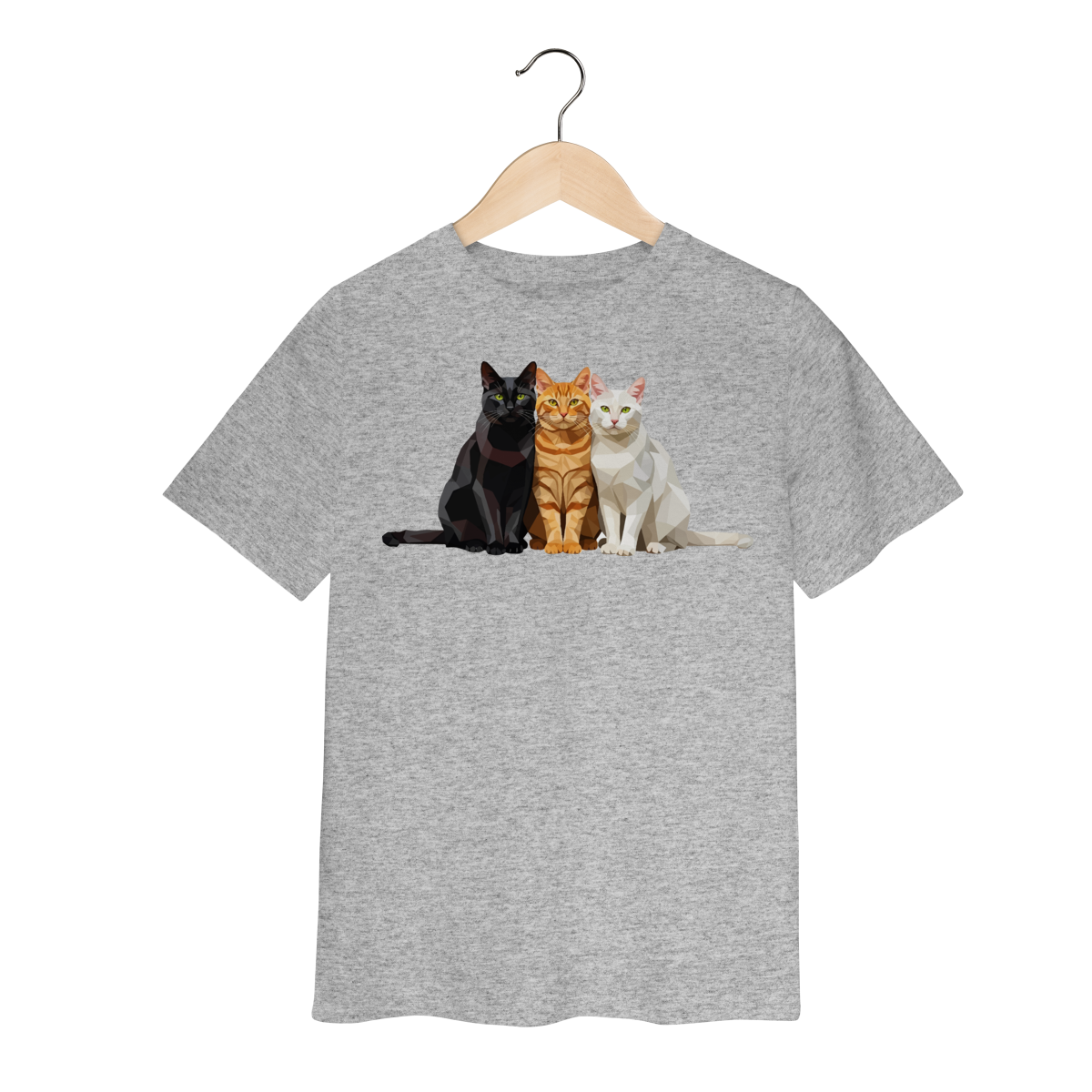Nome do produto: Camiseta Infantil Gato Colors