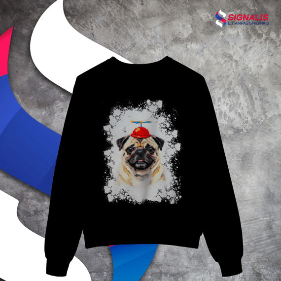 Moletom Pug Helicóptero