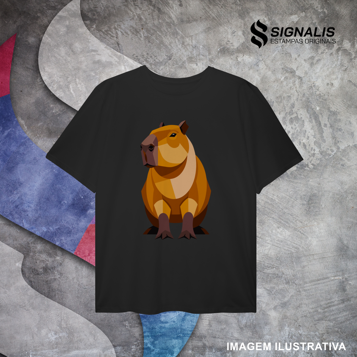 Nome do produto: Camiseta Plus Size Capivara Colors