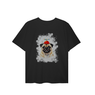 Nome do produto Camiseta Plus Size Pug Helicóptero