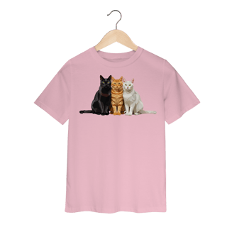 Nome do produto Camiseta Infantil Gato Colors