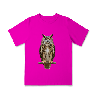 Nome do produto Camiseta Infantil Coruja Colors