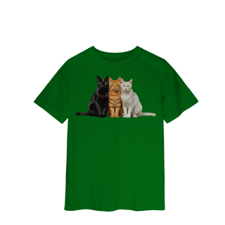 Nome do produto Camiseta Infantil Gato Colors