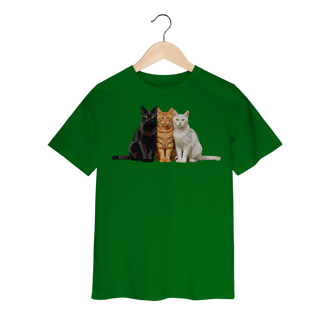 Nome do produto Camiseta Infantil Gato Colors
