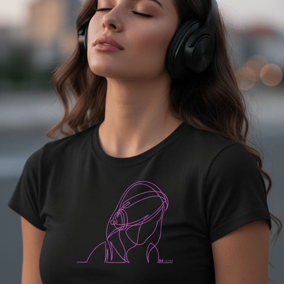 Lines Girl Headphone