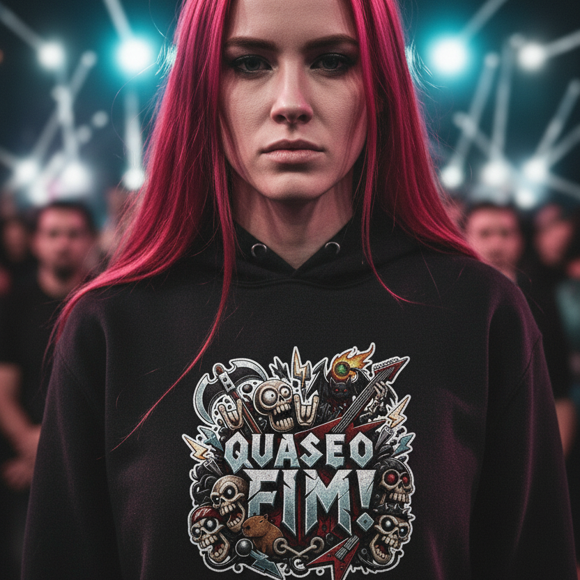 Nome do produto: Quase o Fim! - Banda - Moletom Canguru