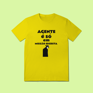 Nome do produto Camiseta masculina com dica de português: Agente é só em missão secreta