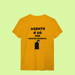Nome do produto Camiseta masculina com dica de português: Agente é só em missão secreta