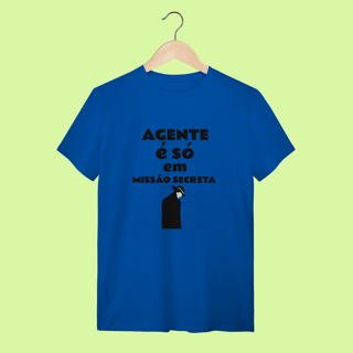 Nome do produto Camiseta masculina com dica de português: Agente é só em missão secreta
