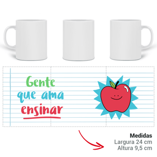 Nome do produto Caneca para professores: “Gente que Ama Ensinar”
