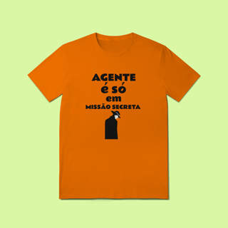 Nome do produto Camiseta masculina com dica de português: Agente é só em missão secreta