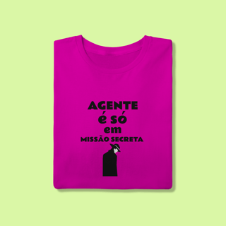Nome do produto Camiseta masculina com dica de português: Agente é só em missão secreta