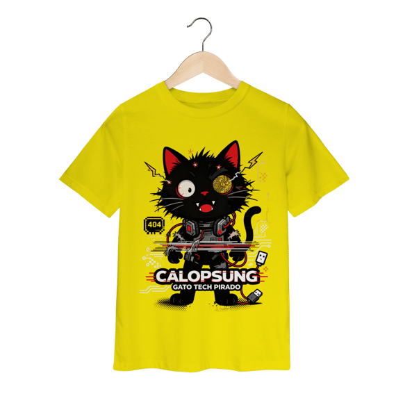 Camiseta Calopsung Gato Tech Pirado - Meme Tecnologia