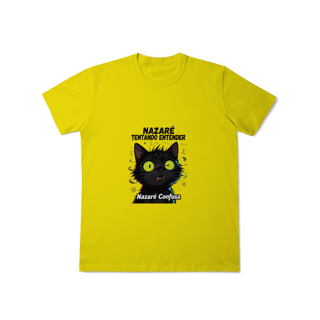 Nome do produto Camiseta Infantil NAZARÉ TENTANDO ENTENDER - CAMISETA GATO MALUCO
