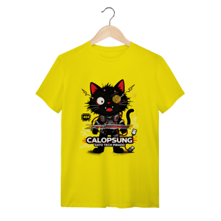 Nome do produto Camiseta Calopsung Gato Tech Pirado - Meme Tecnologia