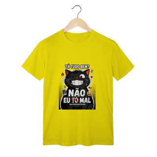 Nome do produto Camiseta Tá Tudo Bem Não Gato Ansioso Gen Z Mental Health