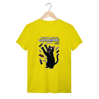 Nome do produto Camiseta Criado Base Guloseimas Gato Viciado Fome Nostalgia