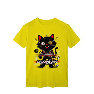 Nome do produto Camiseta Calopsung Gato Tech Pirado - Meme Tecnologia