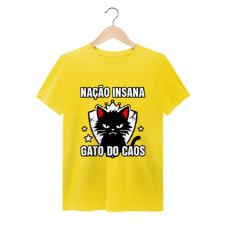 Nome do produto Camiseta Nação Insana Gato do Caos Meme Streetwear