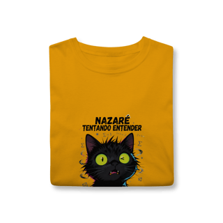 Nome do produto Camiseta Infantil NAZARÉ TENTANDO ENTENDER - CAMISETA GATO MALUCO