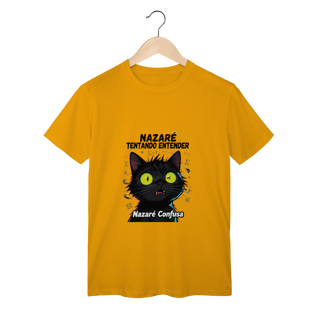 Nome do produto Camiseta Infantil NAZARÉ TENTANDO ENTENDER - CAMISETA GATO MALUCO