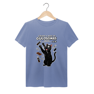 Nome do produto Camiseta Criado Base Guloseimas Gato Viciado Fome Nostalgia