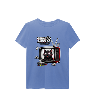 Nome do produto Camiseta Geração Anos 90 Gato Hipnotizado TV Nostalgia Retrô