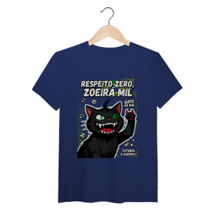 Nome do produto Camiseta Respeito Zero Zoeira Mil Gato do Mal Futebol