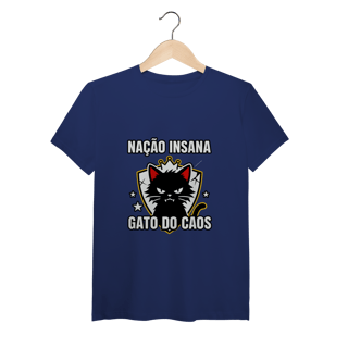 Nome do produto Camiseta Nação Insana Gato do Caos Meme Streetwear