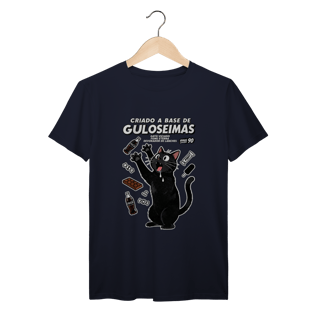 Nome do produto Camiseta Criado Base Guloseimas Gato Viciado Fome Nostalgia