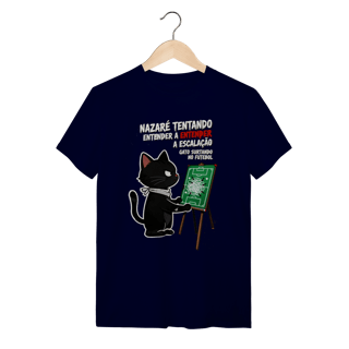 Nome do produto Camiseta Nazaré Tentando Entender Escalação Gato Surtando Futebol 