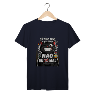 Nome do produto Camiseta Tá Tudo Bem Não Gato Ansioso Gen Z Mental Health