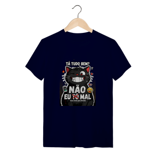 Nome do produto Camiseta Tá Tudo Bem Não Gato Ansioso Gen Z Mental Health