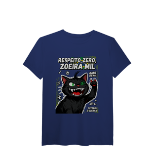 Nome do produto Camiseta Respeito Zero Zoeira Mil Gato do Mal Futebol