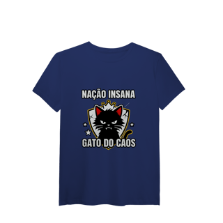Nome do produto Camiseta Nação Insana Gato do Caos Meme Streetwear