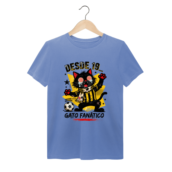 Camiseta Torcedor Possuído - Gato Fanático Futebol Retrô
