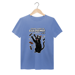 Nome do produto Camiseta Criado Base Guloseimas Gato Viciado Fome Nostalgia