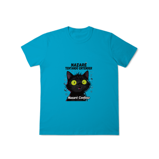 Nome do produto Camiseta Infantil NAZARÉ TENTANDO ENTENDER - CAMISETA GATO MALUCO
