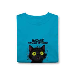 Nome do produto Camiseta Infantil NAZARÉ TENTANDO ENTENDER - CAMISETA GATO MALUCO