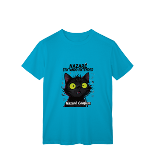 Nome do produto Camiseta Infantil NAZARÉ TENTANDO ENTENDER - CAMISETA GATO MALUCO